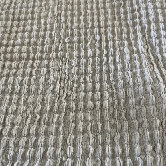 ZARA Short Sleeve Stretchy Waffle Kit Top With Open Tie Back size 13-14 - Picture 7 of 7